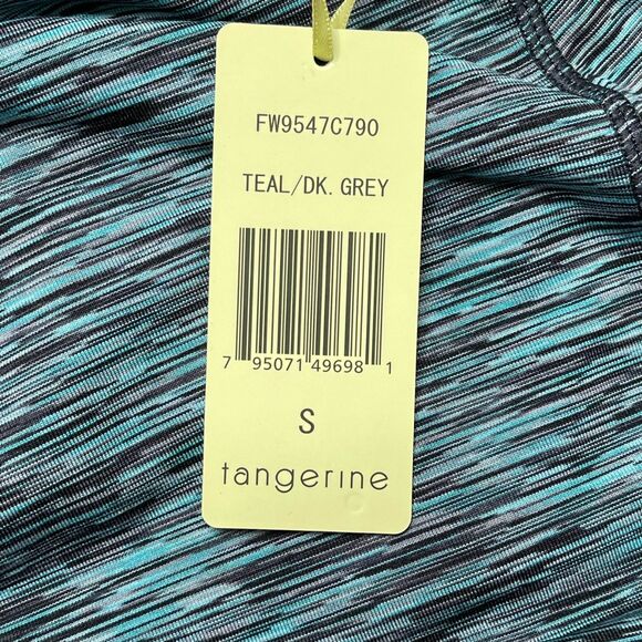 Tangerine NWT Double Layer Tank Top Size S Teal Dark Gray Stretch Racer … - Picture 7 of 8